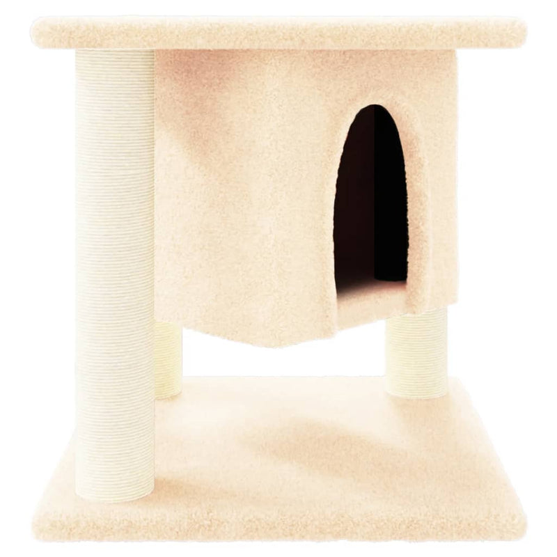 Load image into Gallery viewer, VidaXL Kattenmeubel met sisal krabpalen 37 cm crèmekleurig
