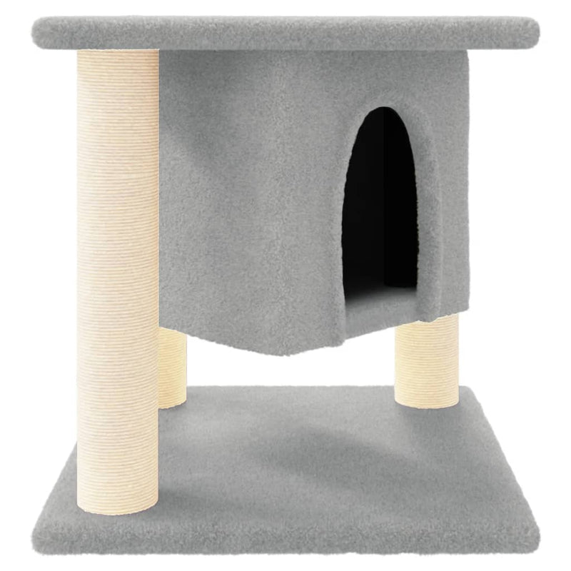 Load image into Gallery viewer, VidaXL Kattenmeubel met sisal krabpalen 37 cm lichtgrijs
