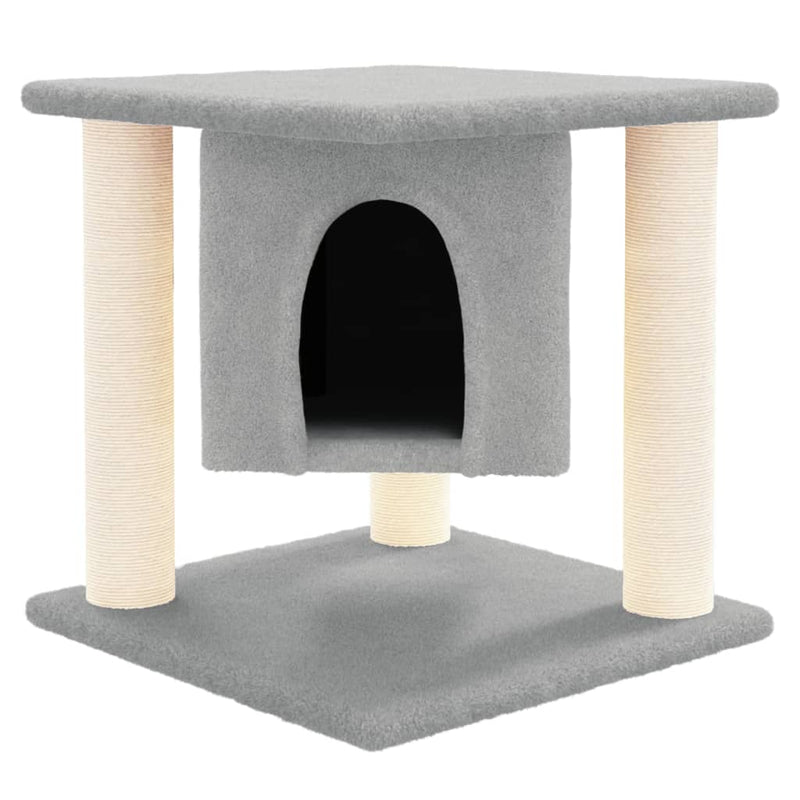 Load image into Gallery viewer, VidaXL Kattenmeubel met sisal krabpalen 37 cm lichtgrijs
