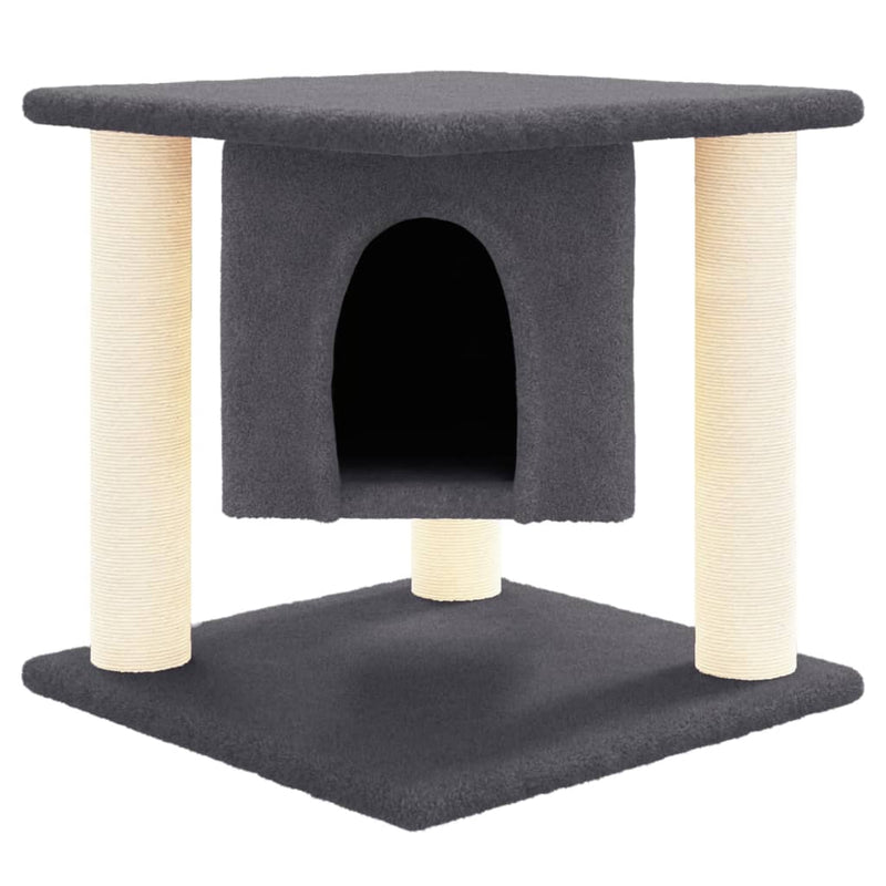Load image into Gallery viewer, Vidaxl kattenmeubel met sisal krabpalen 37 cm donkergrijs
