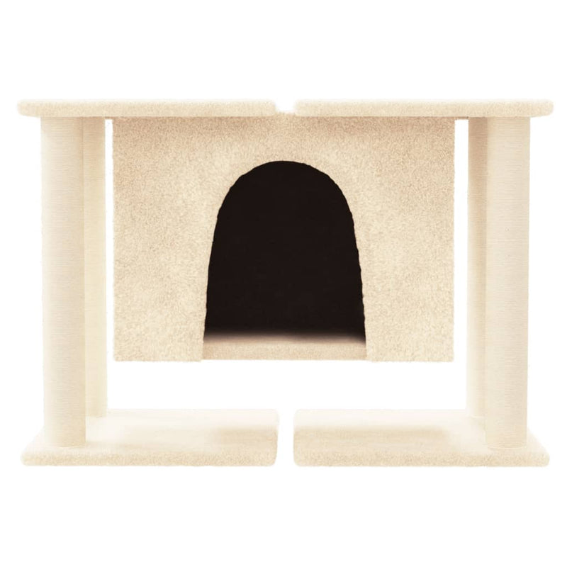 Load image into Gallery viewer, Vidaxl kattenmeubel met sisal krabpalen 50 cm crèmekleurig
