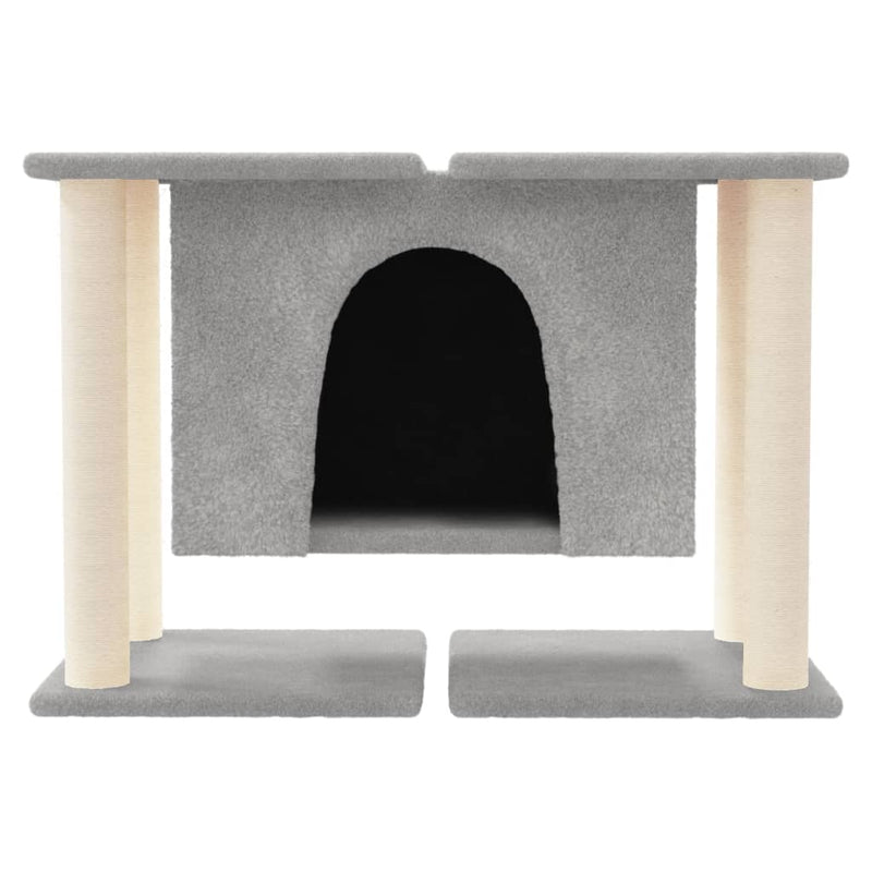 Chargez l'image dans la visionneuse de la galerie, Vidaxl kattenmeubel met sisal krabpalen 50 cm lichtgrijs
