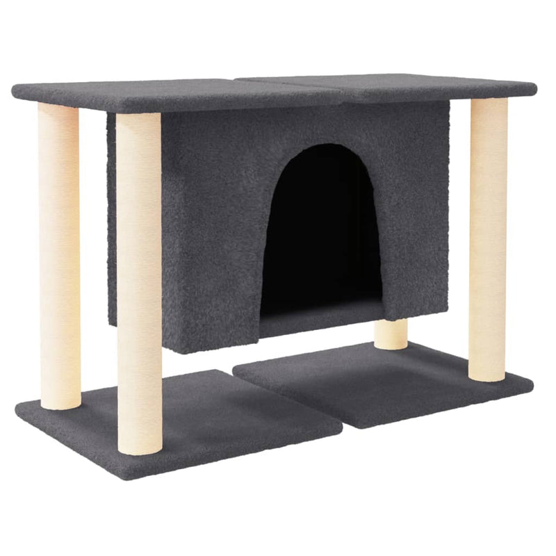 Load image into Gallery viewer, Vidaxl kattenmeubel met sisal krabpalen 50 cm donkergrijs
