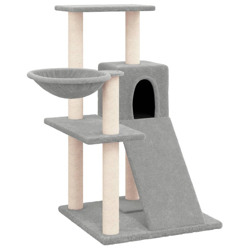 Load image into Gallery viewer, Vidaxl kattenmeubel met sisal krabpalen 82 cm lichtgrijs
