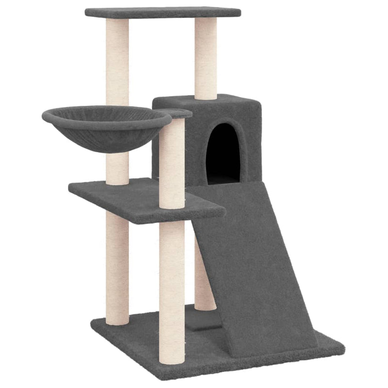Load image into Gallery viewer, Vidaxl kattenmeubel met sisal krabpalen 82 cm donkergrijs
