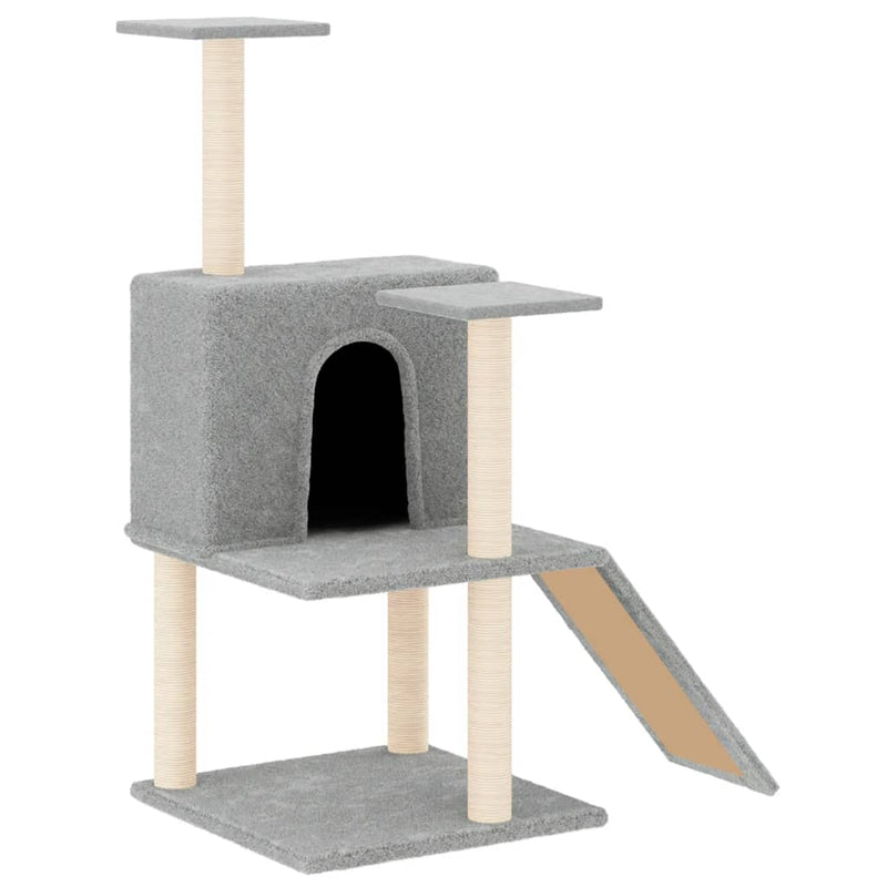 Load image into Gallery viewer, Vidaxl kattenmeubel met sisal krabpalen 109 cm lichtgrijs
