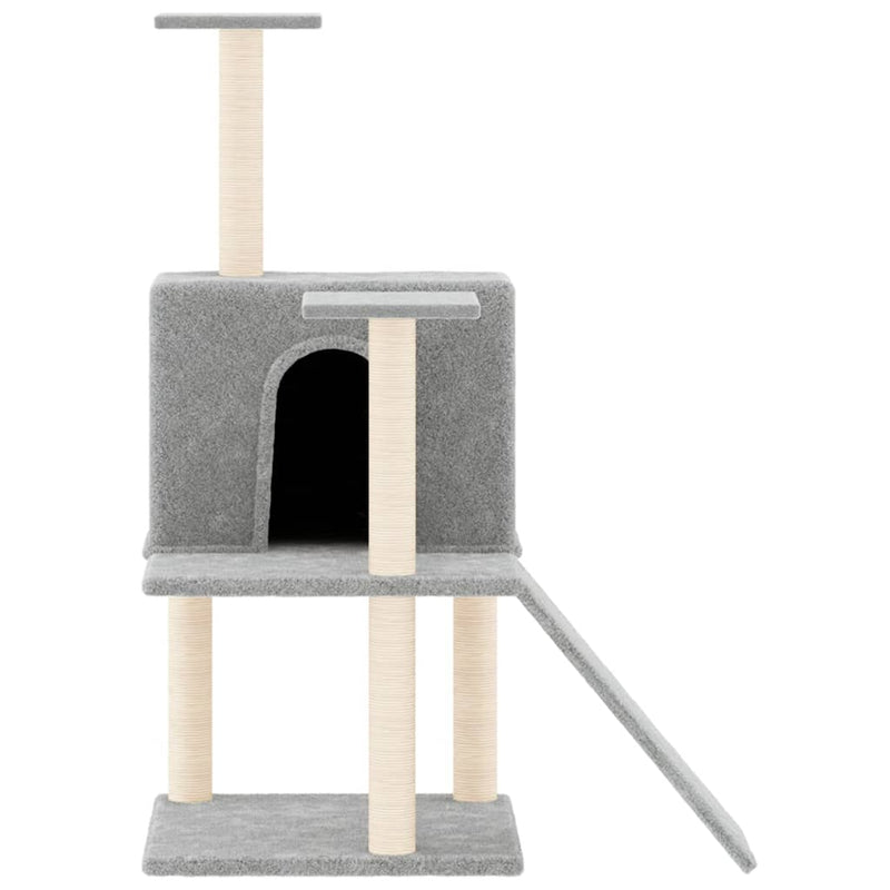 Load image into Gallery viewer, Vidaxl kattenmeubel met sisal krabpalen 109 cm lichtgrijs
