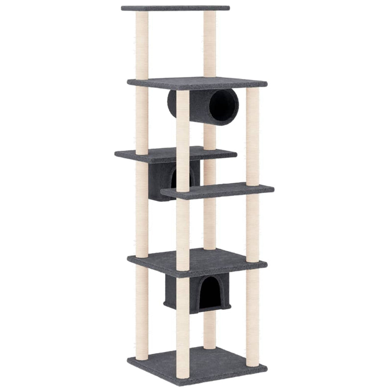 Load image into Gallery viewer, Vidaxl kattenmeubel met sisal krabpalen 169 cm donkergrijs
