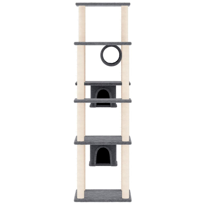 Load image into Gallery viewer, Vidaxl kattenmeubel met sisal krabpalen 169 cm donkergrijs
