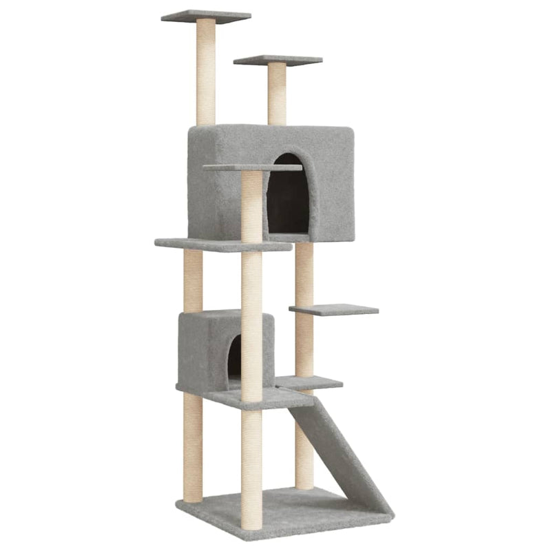 Load image into Gallery viewer, Vidaxl kattenmeubel met sisal krabpalen 153 cm lichtgrijs
