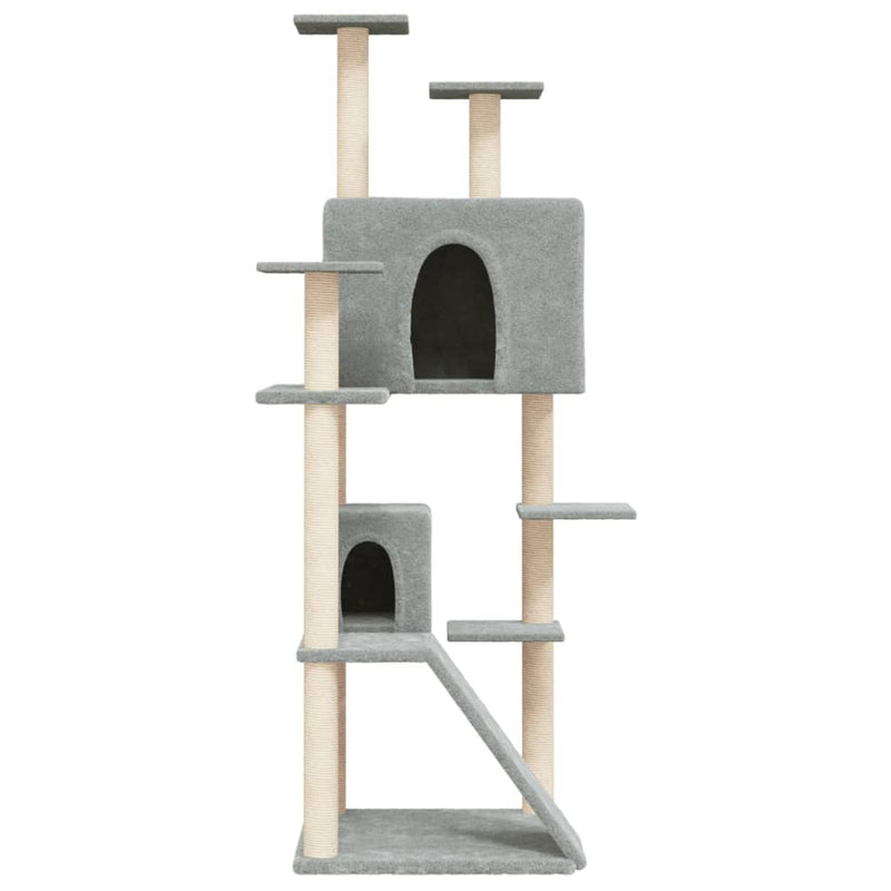 Load image into Gallery viewer, Vidaxl kattenmeubel met sisal krabpalen 153 cm lichtgrijs
