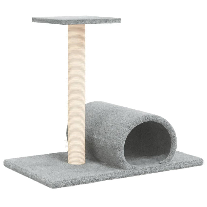 Load image into Gallery viewer, Vidaxl kattenmeubel met tunnel 60x34,5x50 cm lichtgrijs
