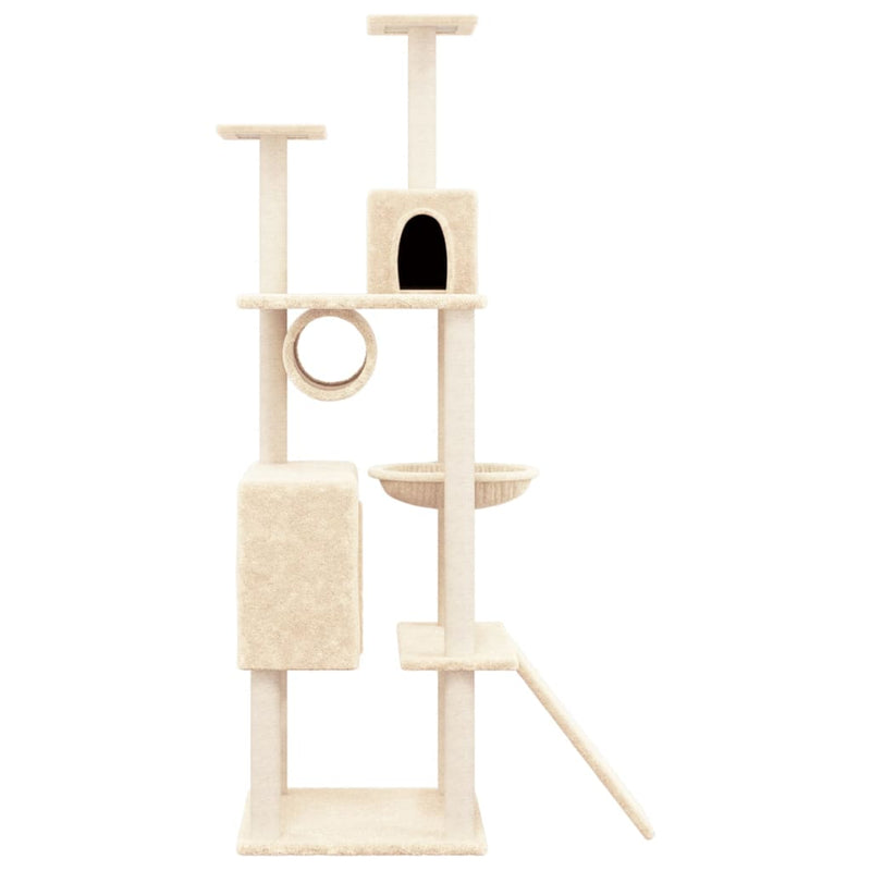 Load image into Gallery viewer, Vidaxl kattenmeubel met sisal krabpalen 168 cm crèmekleurig
