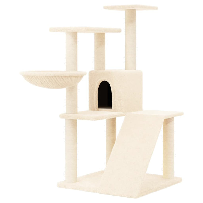 Load image into Gallery viewer, Vidaxl kattenmeubel met sisal krabpalen 94 cm crèmekleurig
