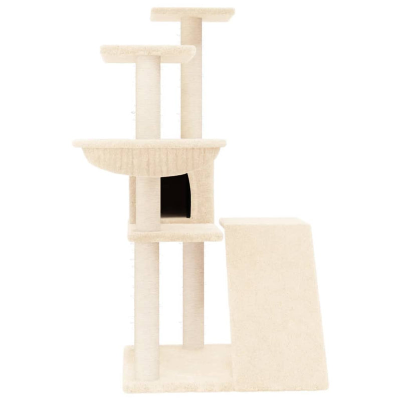 Load image into Gallery viewer, Vidaxl kattenmeubel met sisal krabpalen 94 cm crèmekleurig
