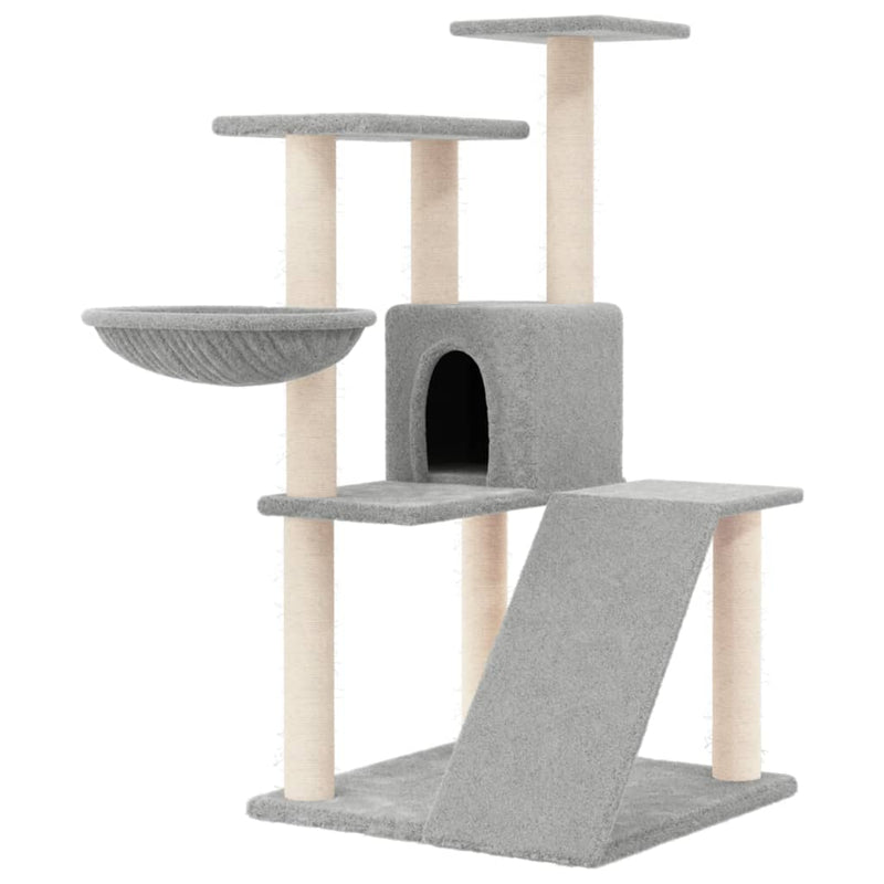 Load image into Gallery viewer, Vidaxl kattenmeubel met sisal krabpalen 94 cm lichtgrijs
