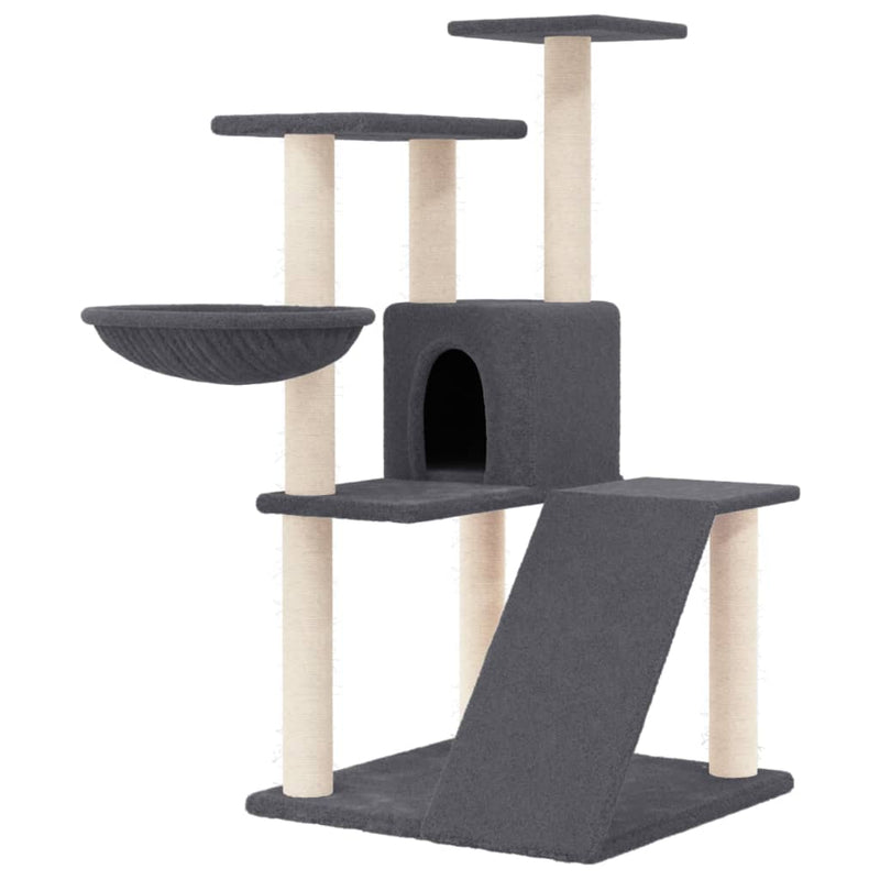Load image into Gallery viewer, Vidaxl kattenmeubel met sisal krabpalen 94 cm donkergrijs
