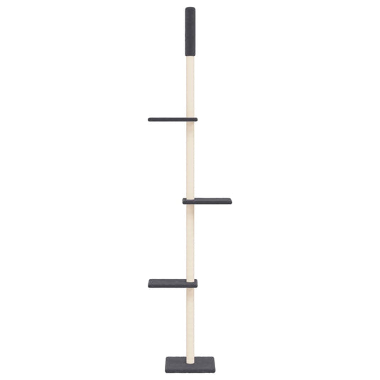 Vidaxl kattenmeubel vloer tot plafond 267,5-297,5 cm donkergrijs