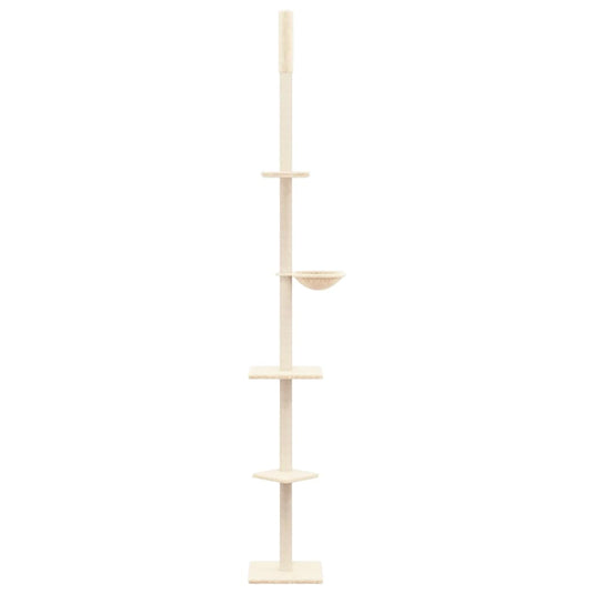 Vidaxl kattenmeubel vloer tot plafond 263,5-289,5 cm crèmekleurig