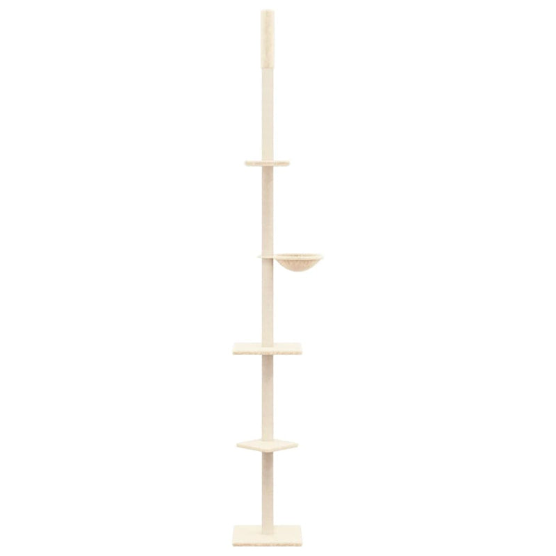 Load image into Gallery viewer, Vidaxl kattenmeubel vloer tot plafond 263,5-289,5 cm crèmekleurig
