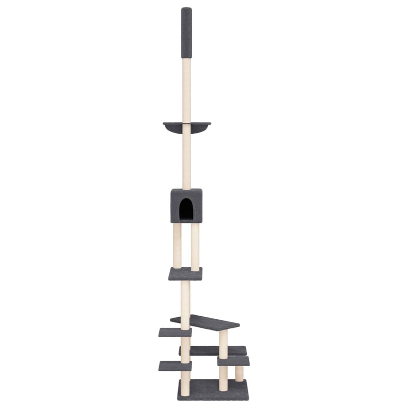 Load image into Gallery viewer, Vidaxl kattenmeubel vloer tot plafond 268,5-294,5 cm donkergrijs
