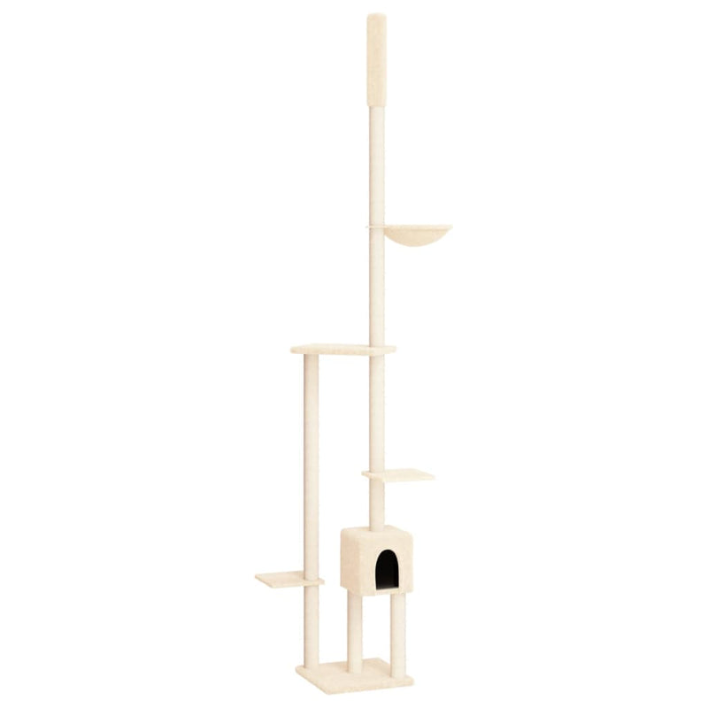 Load image into Gallery viewer, Vidaxl kattenmeubel vloer tot plafond 258,5-284,5 cm crèmekleurig

