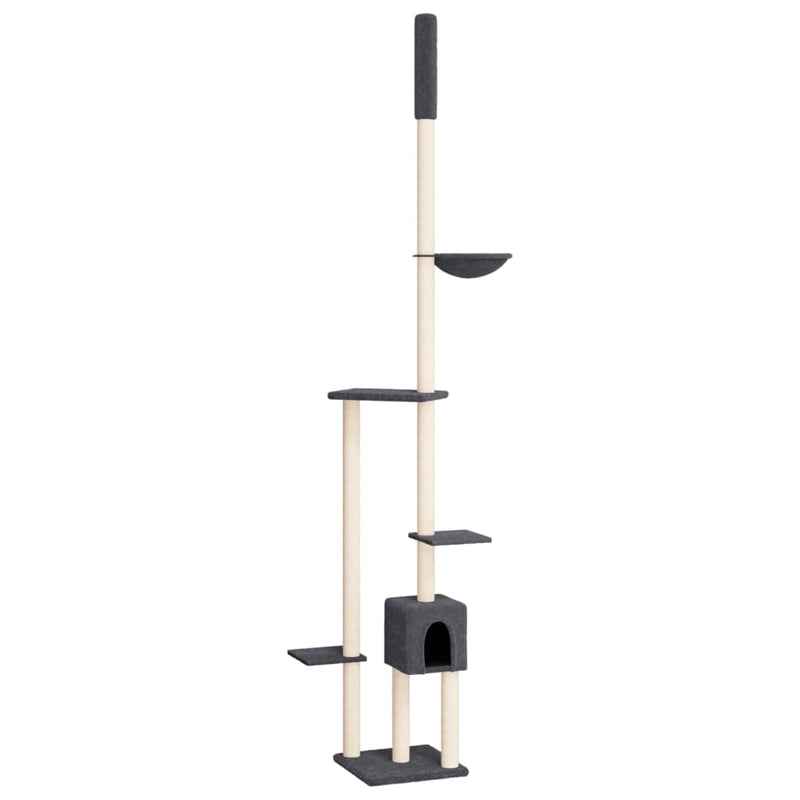Load image into Gallery viewer, Vidaxl kattenmeubel vloer tot plafond 258,5-284,5 cm donkergrijs
