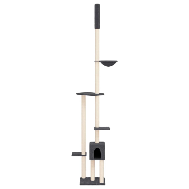 Load image into Gallery viewer, Vidaxl kattenmeubel vloer tot plafond 258,5-284,5 cm donkergrijs
