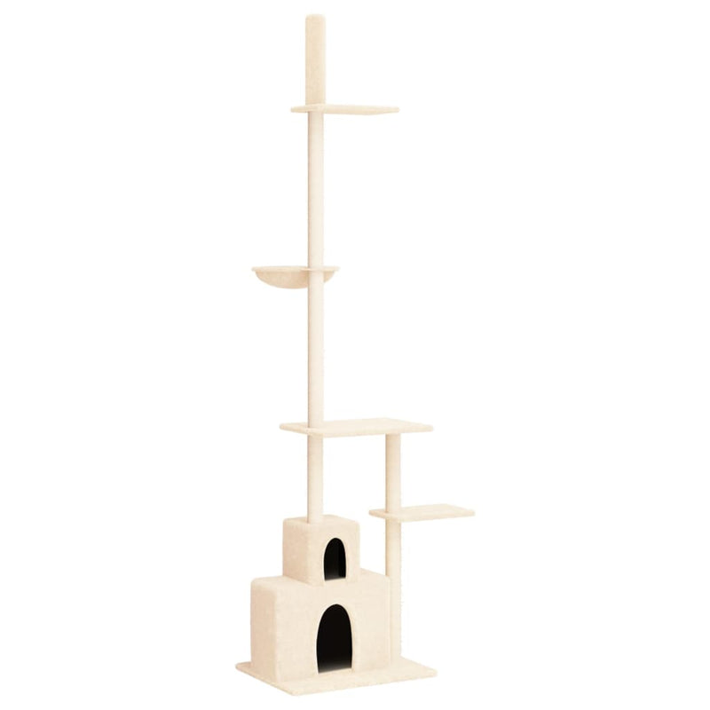 Load image into Gallery viewer, Vidaxl kattenmeubel vloer tot plafond 250,5-276,5 cm crèmekleurig
