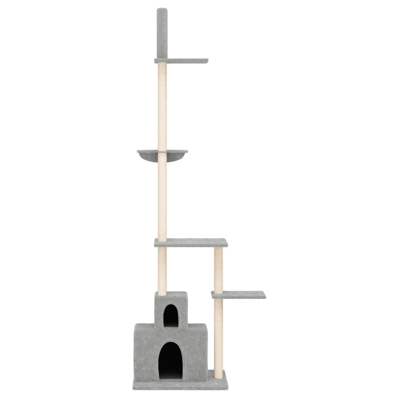 Load image into Gallery viewer, Vidaxl kattenmeubel vloer tot plafond 250,5-276,5 cm lichtgrijs
