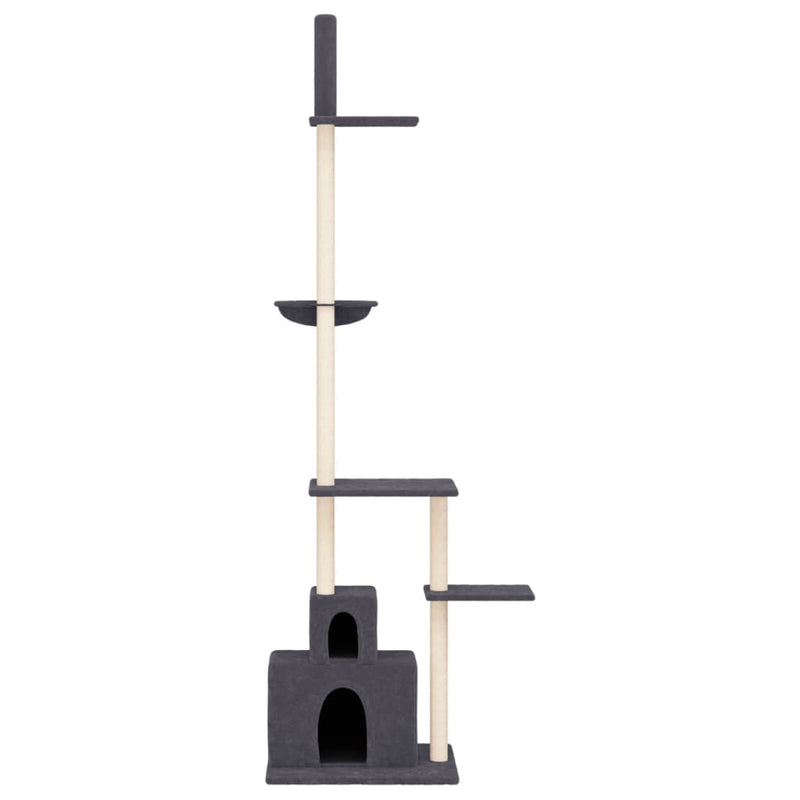 Load image into Gallery viewer, Vidaxl kattenmeubel vloer tot plafond 250,5-276,5 cm donkergrijs
