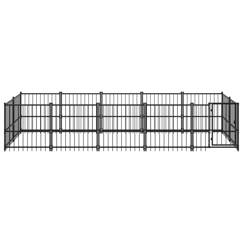 Afbeelding laden in galerijviewer, VidaXL Hondenkenne 9,38 m² staal
