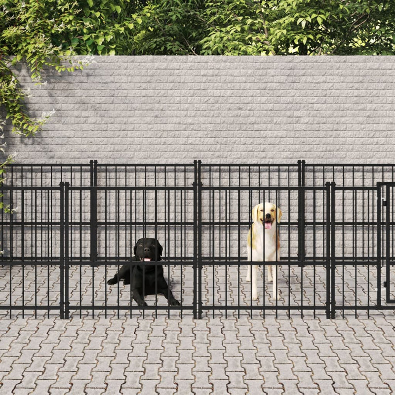 Load image into Gallery viewer, VidaXL Hondenkennel voor buiten 13,14 m² staal
