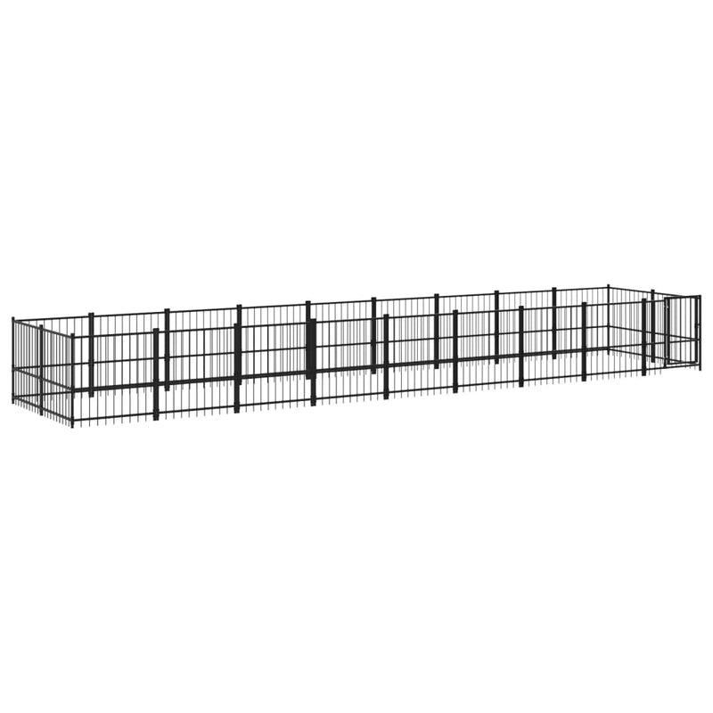 Load image into Gallery viewer, VidaXL Hondenkennel voor buiten 16,89 m² staal
