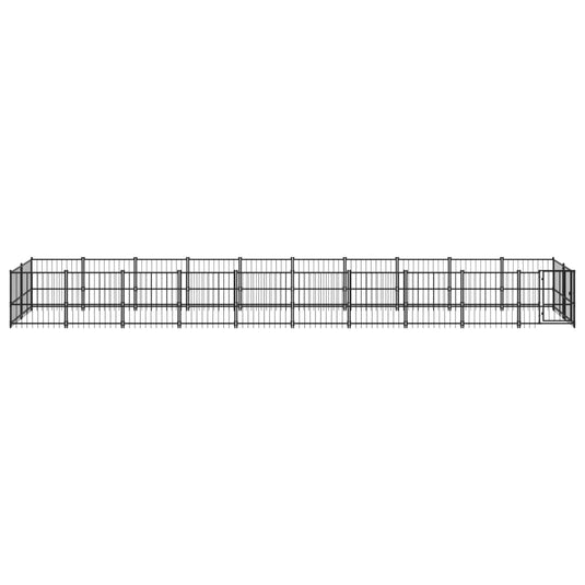 VidaXL Hondenkennel voor buiten 18,77 m² staal