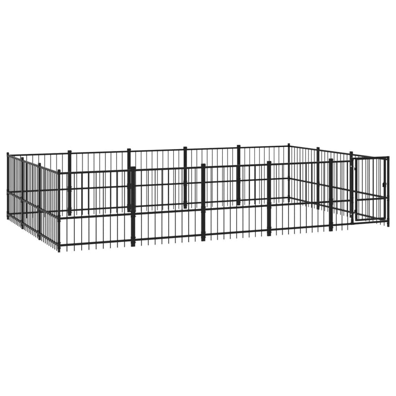 Load image into Gallery viewer, VidaXL Hondenkennel voor buiten 14,11 m² staal
