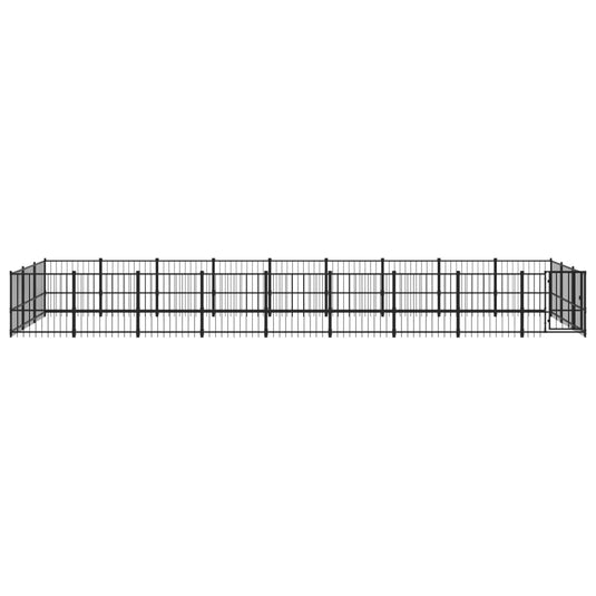VidaXL Hondenkennel voor buiten 25,4 m² staal