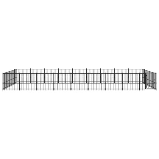 VidaXL Hondenkennel voor buiten 42,34 m² staal