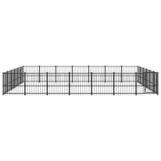 VidaXL Hondenkennel voor buiten 39,52 m² staal