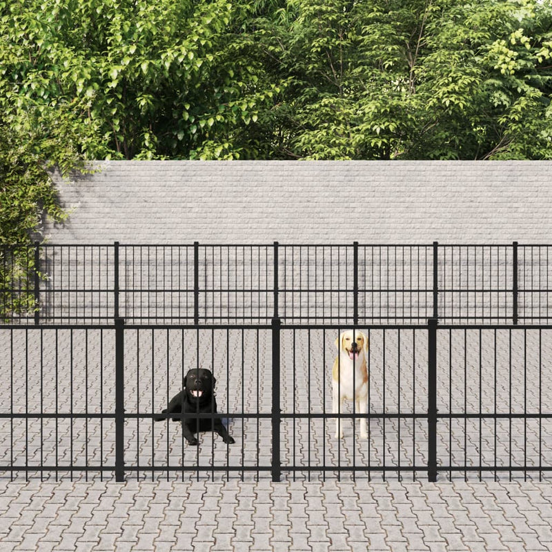 Load image into Gallery viewer, VidaXL Hondenkennel voor buiten 60,22 m² staal
