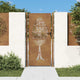 Vidaxl poort 100x175 cm boomontwerp cortenstaal