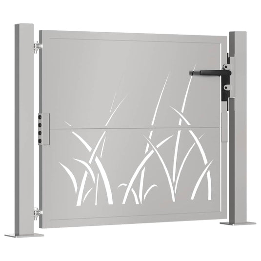 Vidaxl poort grasontwerp 100x75 cm cortenstaal