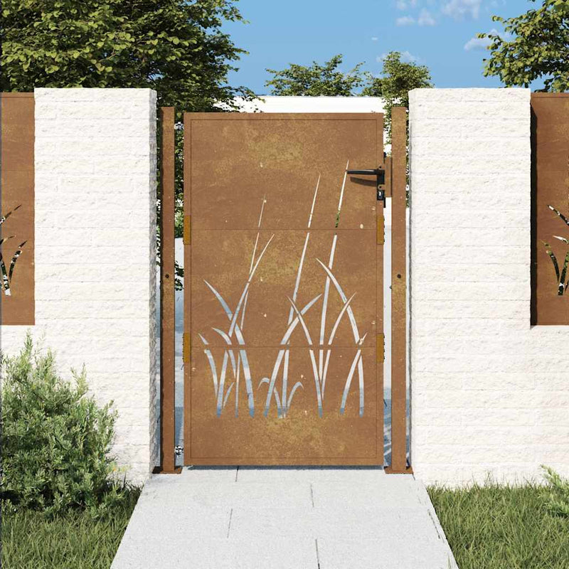 Chargez l'image dans la visionneuse de la galerie, Vidaxl poort grasontwerp 100x150 cm cortenstaal
