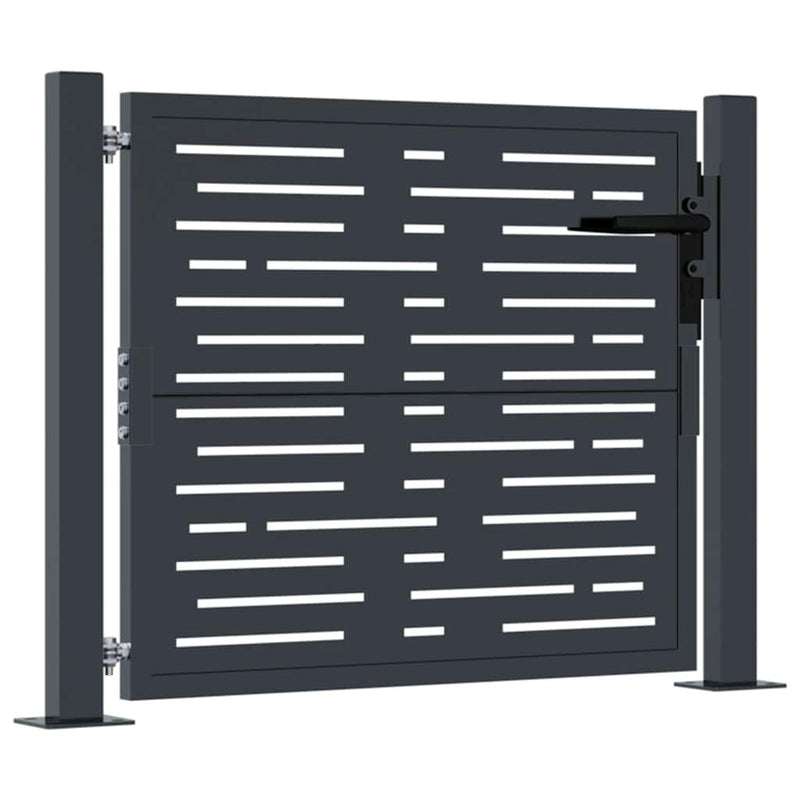 Load image into Gallery viewer, Vidaxl poort 100x100 cm met vierkant staal antracietkleurig

