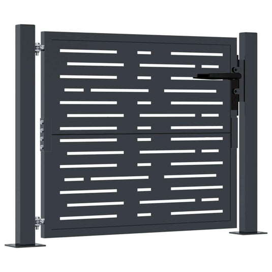 Vidaxl poort 100x100 cm met vierkant staal antracietkleurig