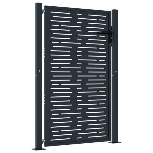 Vidaxl poort 100x125 cm met vierkant staal antracietkleurig