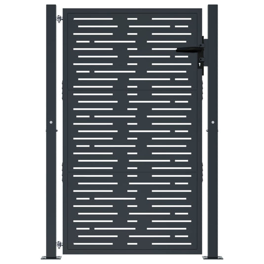Vidaxl poort 100x125 cm met vierkant staal antracietkleurig