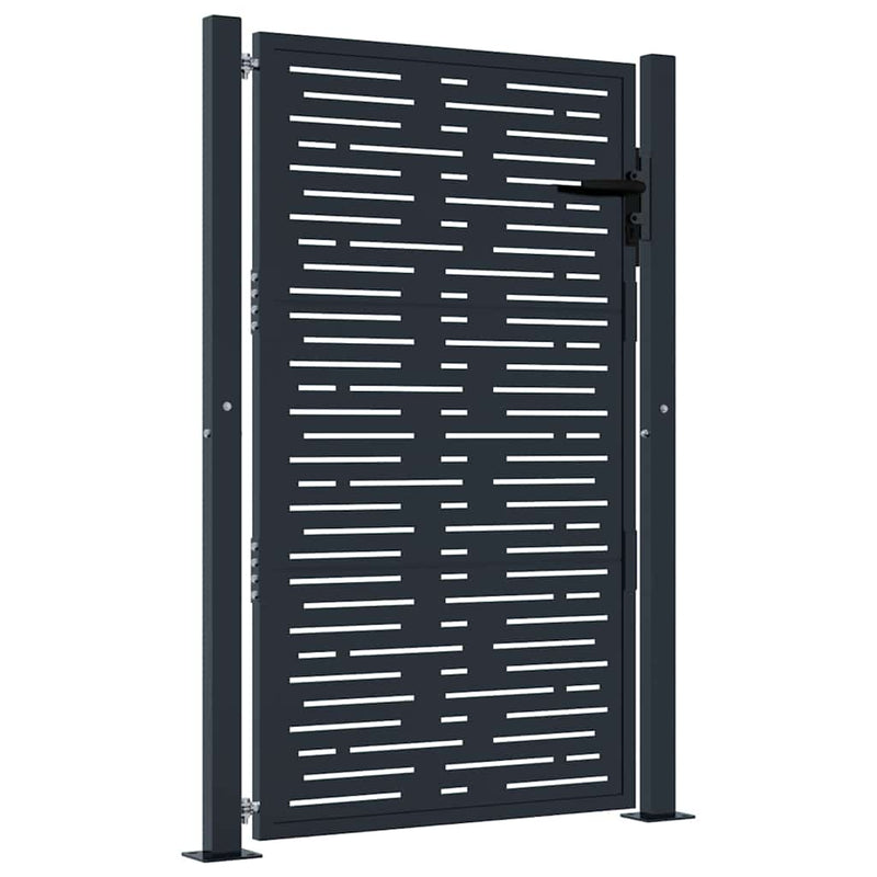 Load image into Gallery viewer, Vidaxl poort 100x150 cm met vierkant staal antracietkleurig
