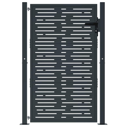 Vidaxl poort 100x150 cm met vierkant staal antracietkleurig