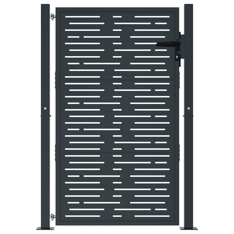 Load image into Gallery viewer, Vidaxl poort 100x150 cm met vierkant staal antracietkleurig
